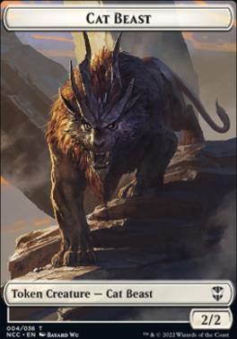 Soldier (09) // Cat Beast Double-Sided Token [Streets of New Capenna Commander Tokens]