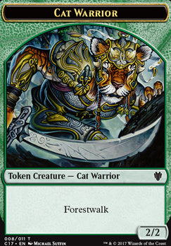 Cat // Cat Warrior Double-Sided Token [Commander 2017 Tokens]