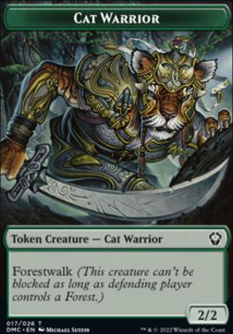 Saproling // Cat Warrior Double-Sided Token [Dominaria United Tokens]