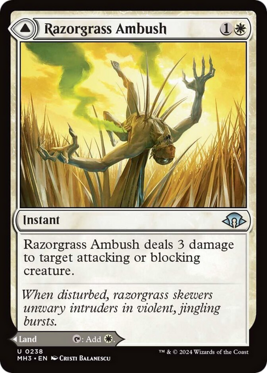Razorgrass Ambush // Razorgrass Field [Modern Horizons 3] [Foil]