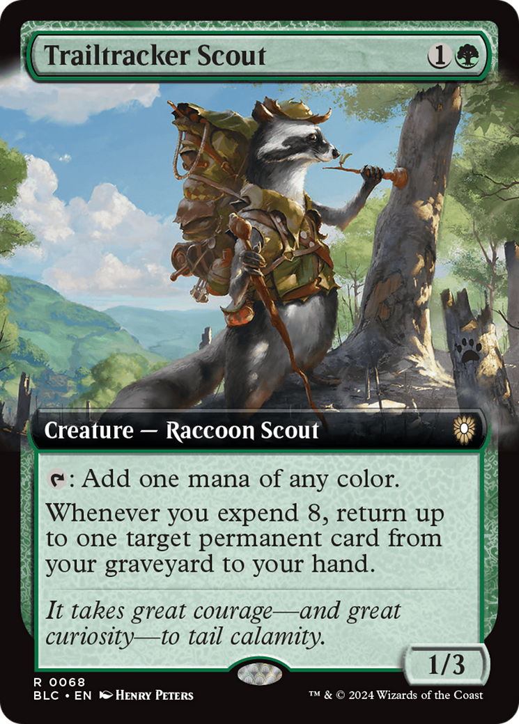 Trailtracker Scout (Extended Art) [Bloomburrow Commander] [Foil]