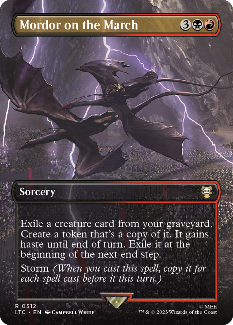 Mordor on the March (Borderless) [The Lord of the Rings: Tales of Middle-Earth Commander] [Foil]