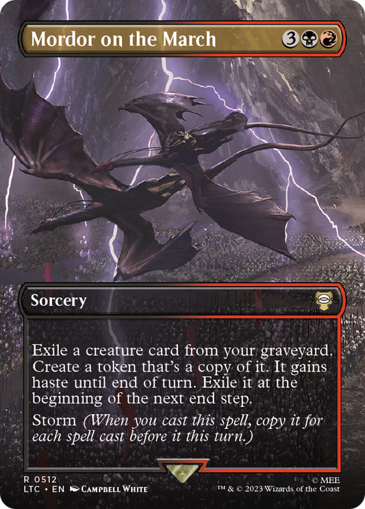 Mordor on the March (Borderless) [The Lord of the Rings: Tales of Middle-Earth Commander] [Foil]