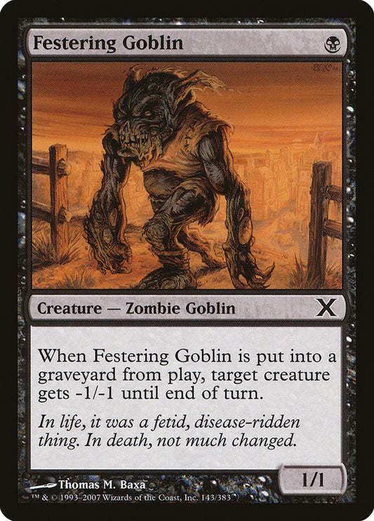 Festering Goblin [Tenth Edition] [Foil]