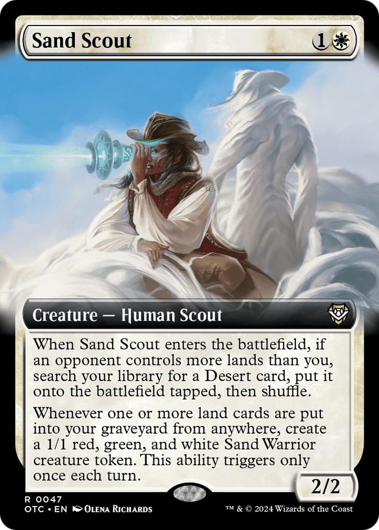 Sand Scout (Extended Art) [Outlaws of Thunder Junction Commander] [Foil]
