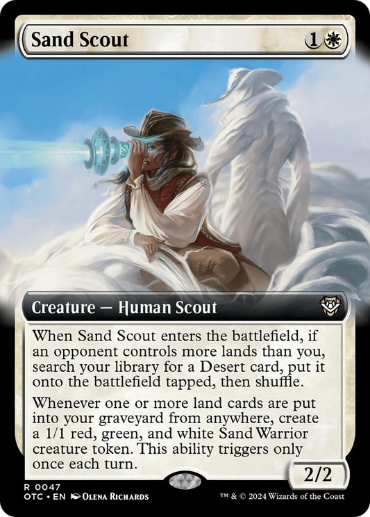 Sand Scout (Extended Art) [Outlaws of Thunder Junction Commander] [Foil]
