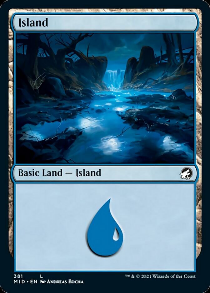 Island (381) [Innistrad: Midnight Hunt] [Foil]