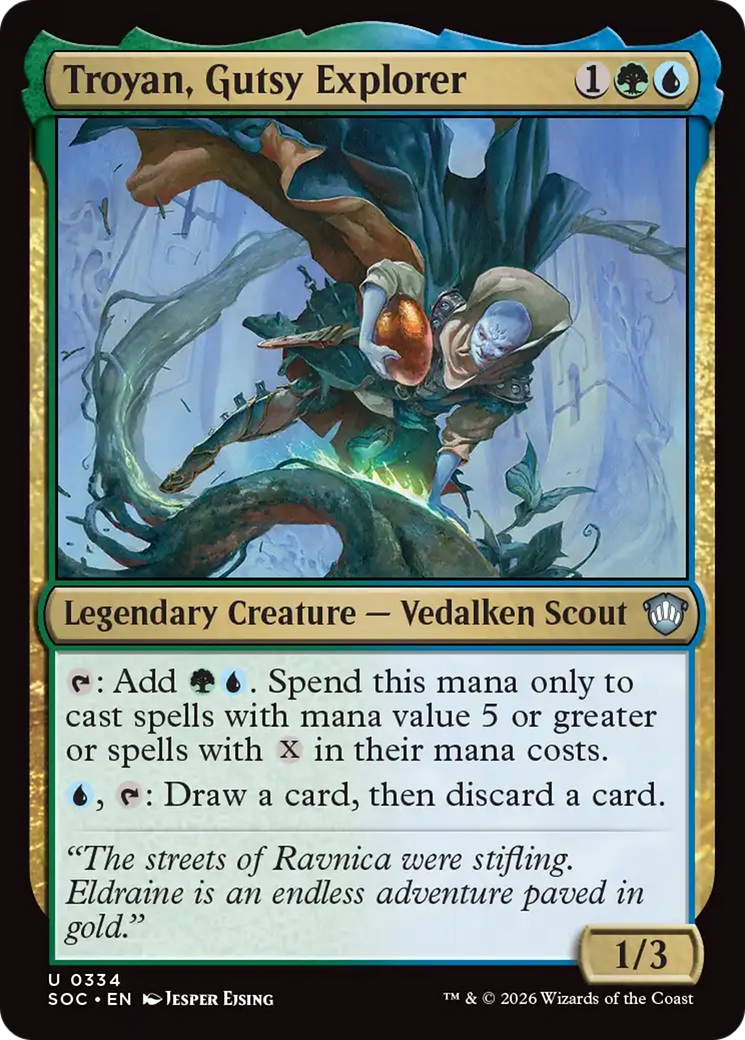 Troyan, Gutsy Explorer [Secrets of Strixhaven Commander] [Foil]