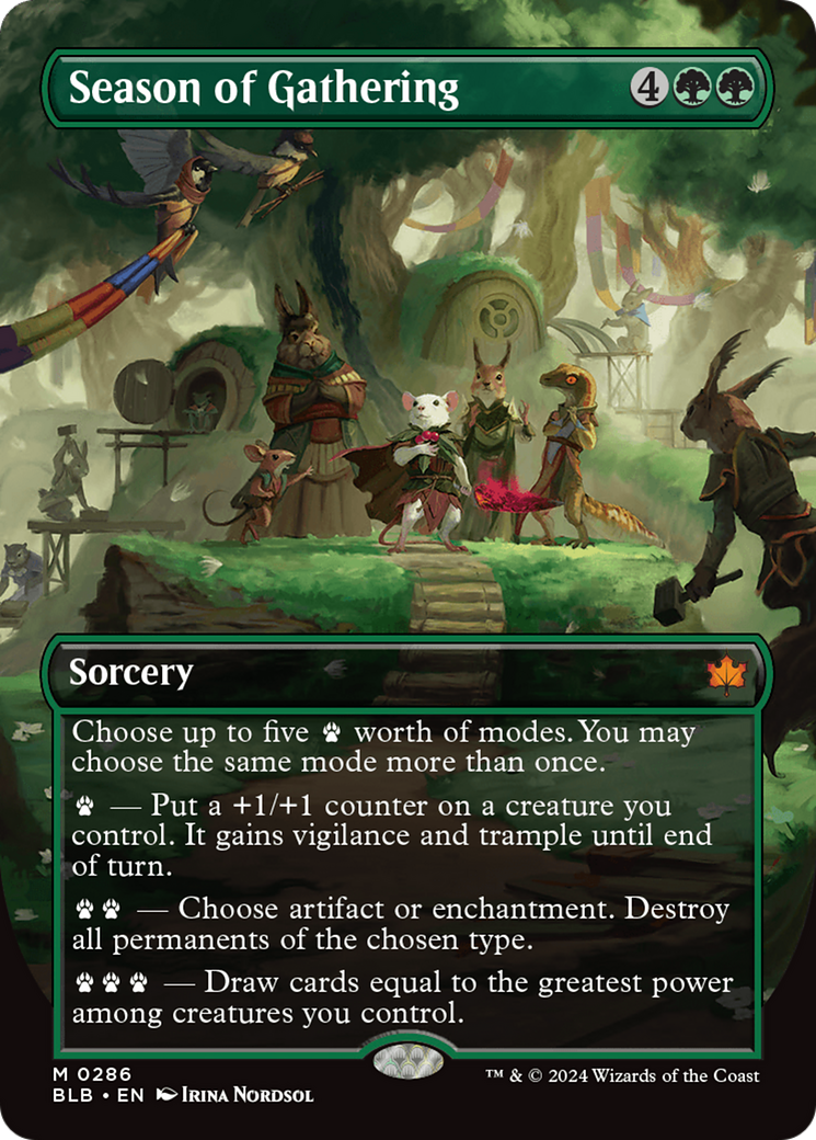 Season of Gathering (Borderless) [Bloomburrow] [Foil]