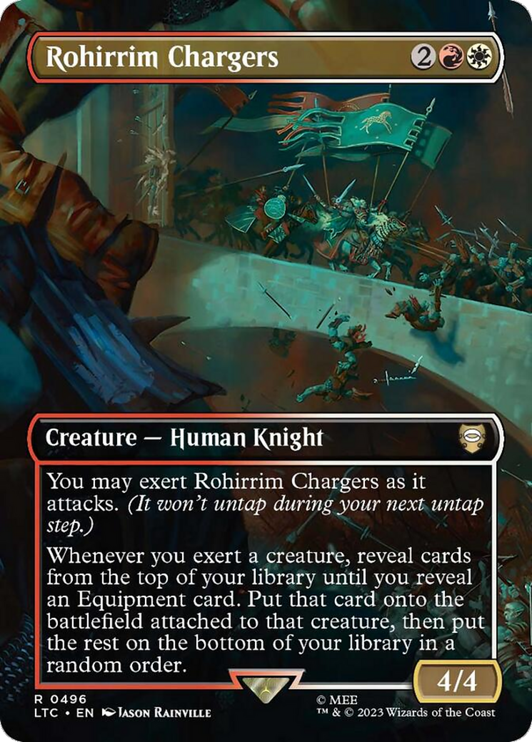 Rohirrim Chargers (Borderless) [The Lord of the Rings: Tales of Middle-Earth Commander] [Foil]