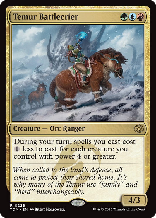 Temur Battlecrier [Tarkir: Dragonstorm] [Foil]