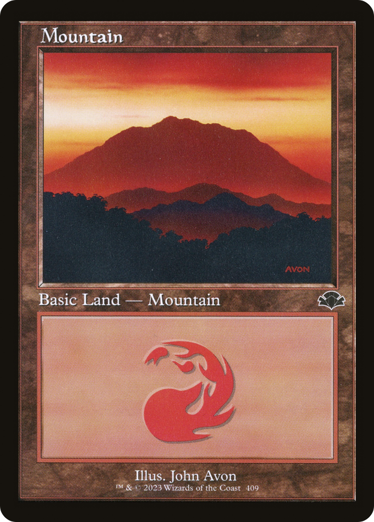Mountain (409) (Retro) [Dominaria Remastered] [Foil]
