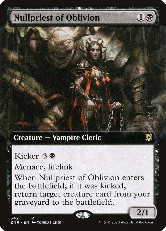 Nullpriest of Oblivion (Extended Art) [Zendikar Rising] [Foil]