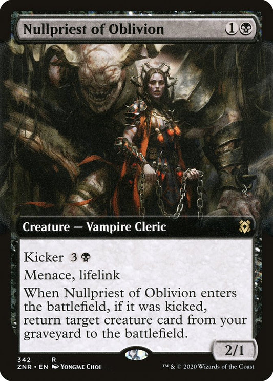 Nullpriest of Oblivion (Extended Art) [Zendikar Rising] [Foil]