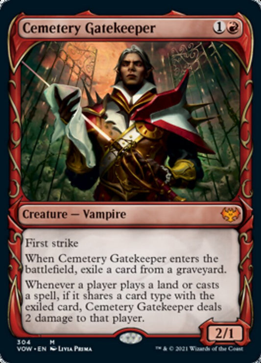 Cemetery Gatekeeper (Showcase Fang Frame) [Innistrad: Crimson Vow] [Foil]
