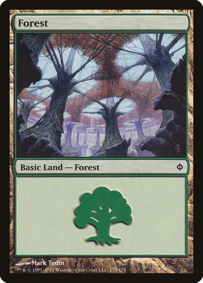 Forest (175) [New Phyrexia] [Foil]