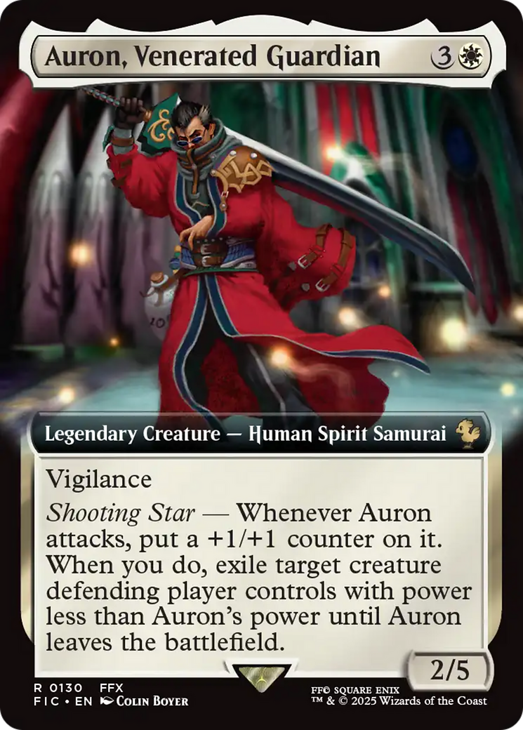 Auron, Venerated Guardian (Extended Art) [FINAL FANTASY Commander] [Foil]