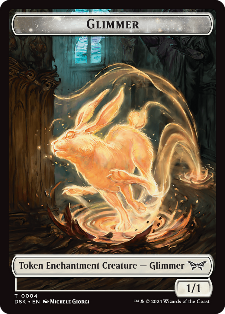 Glimmer Token [Duskmourn: House of Horror Tokens] [Foil]