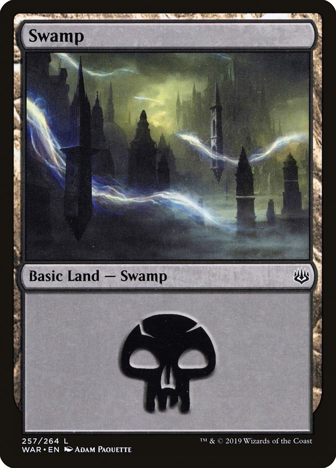 Swamp (257) [War of the Spark] [Foil]