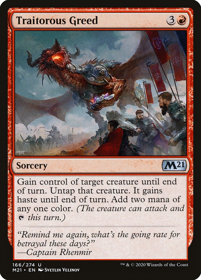 Traitorous Greed [Core Set 2021] [Foil]