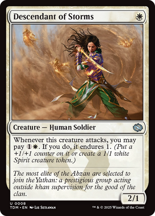 Descendant of Storms [Tarkir: Dragonstorm] [Foil]