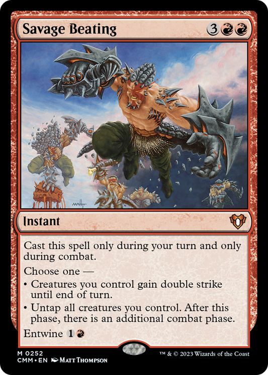 Savage Beating [Commander Masters] [Foil]