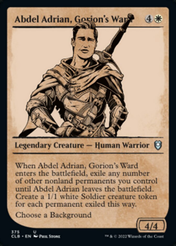 Abdel Adrian, Gorion's Ward (Showcase) [Commander Legends: Battle for Baldur's Gate] [Foil]