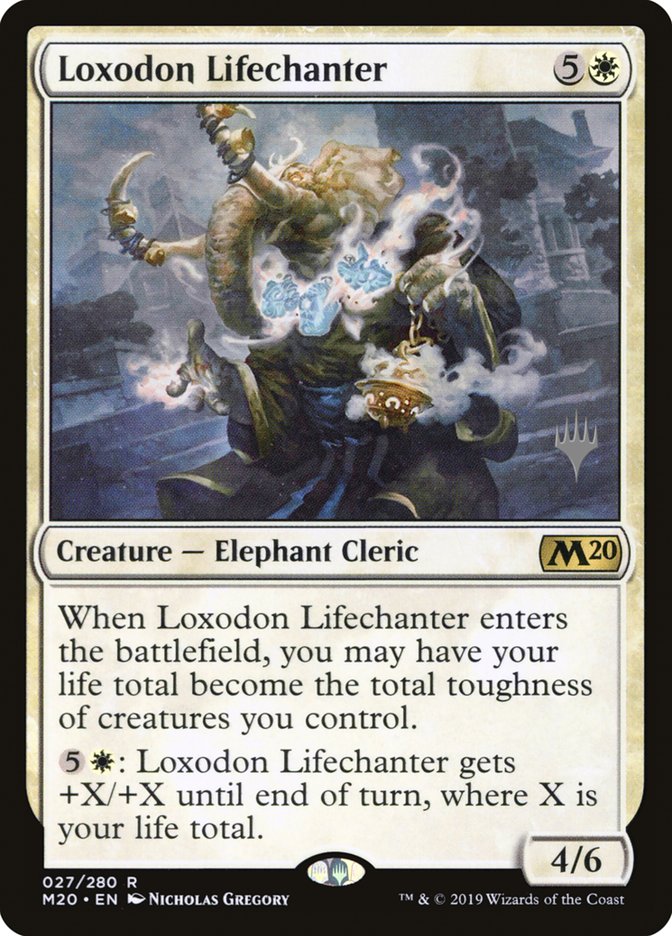 Loxodon Lifechanter (Promo Pack) [Core Set 2020 Promos] [Foil]