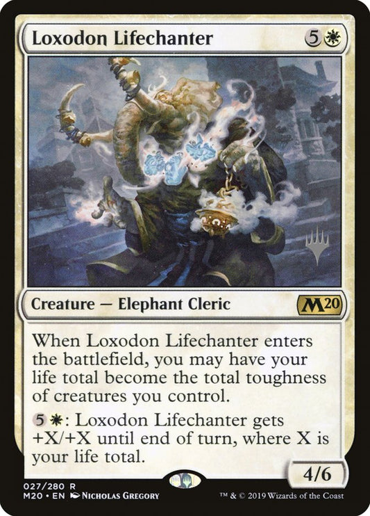 Loxodon Lifechanter (Promo Pack) [Core Set 2020 Promos] [Foil]