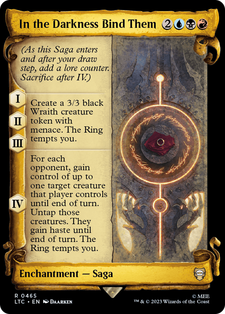 In the Darkness Bind Them [The Lord of the Rings: Tales of Middle-Earth Commander Showcase Scrolls] [Foil]