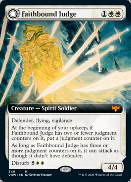 Faithbound Judge // Sinner's Judgment (Extended Art) [Innistrad: Crimson Vow] [Foil]