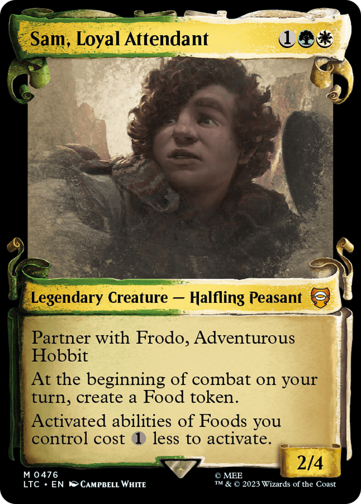 Sam, Loyal Attendant [The Lord of the Rings: Tales of Middle-Earth Commander Showcase Scrolls] [Foil]