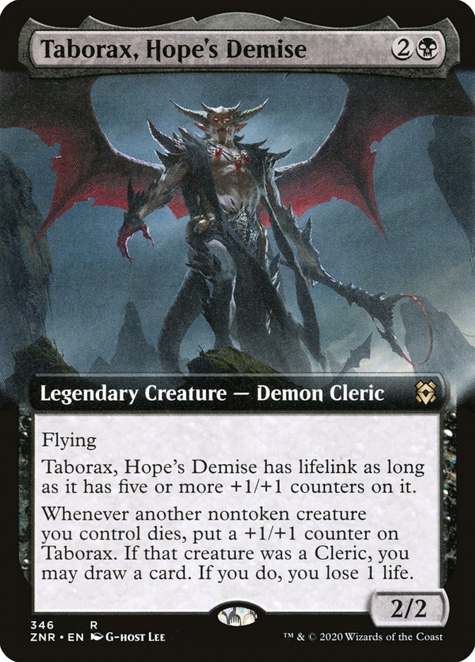 Taborax, Hope's Demise (Extended Art) [Zendikar Rising] [Foil]