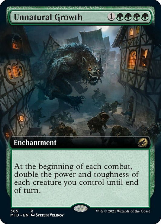 Unnatural Growth (Extended Art) [Innistrad: Midnight Hunt] [Foil]