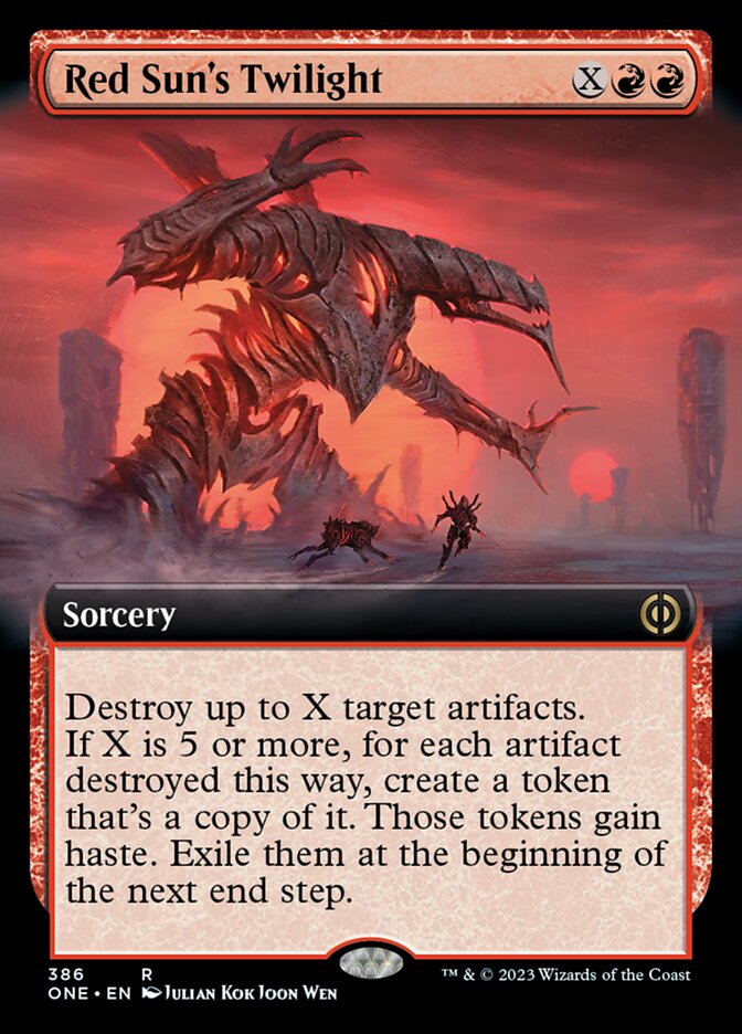 Red Sun's Twilight (Extended Art) [Phyrexia: All Will Be One] [Foil]