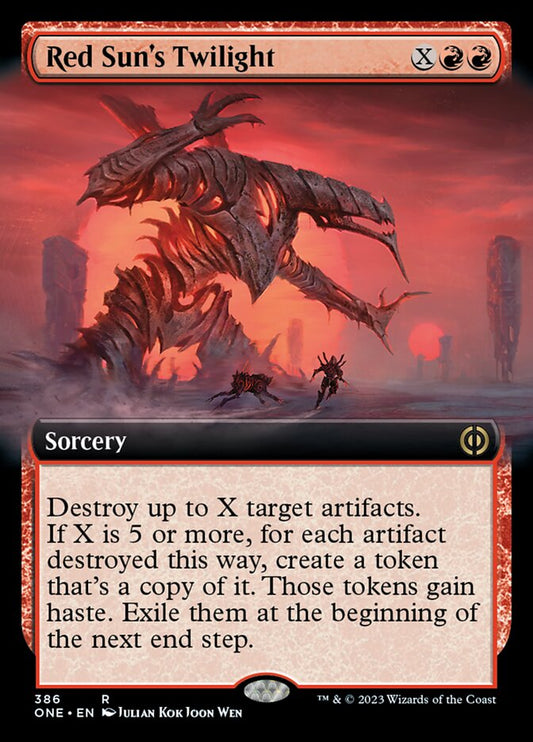 Red Sun's Twilight (Extended Art) [Phyrexia: All Will Be One] [Foil]