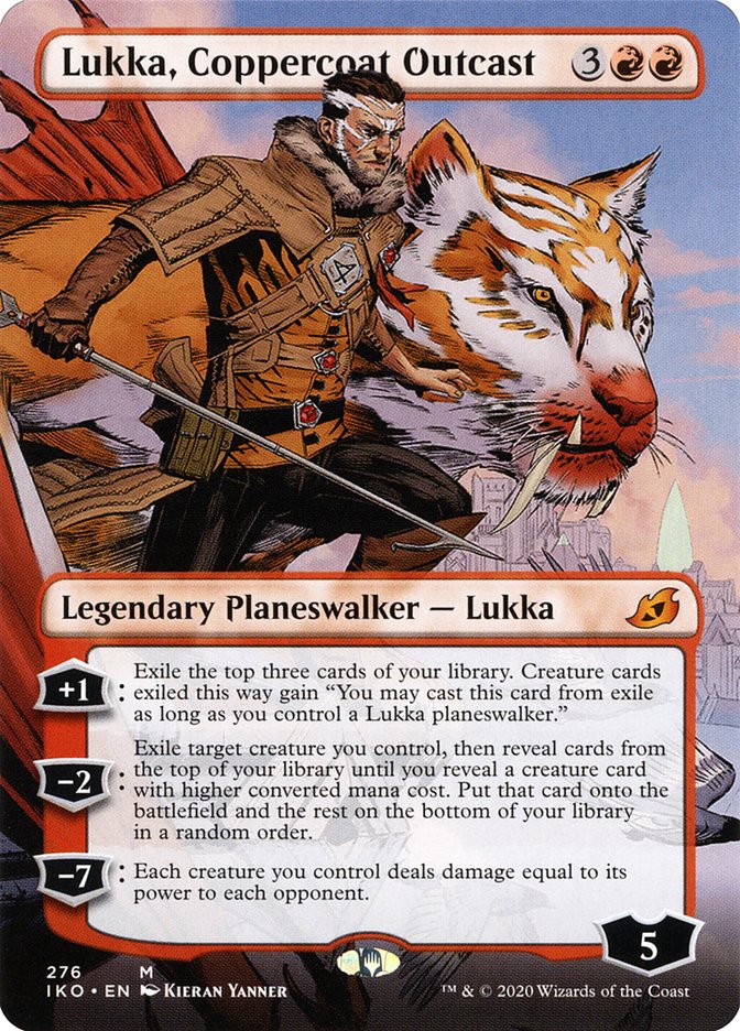 Lukka, Coppercoat Outcast (Borderless) [Ikoria: Lair of Behemoths] [Foil]