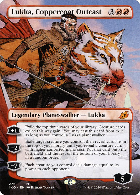 Lukka, Coppercoat Outcast (Borderless) [Ikoria: Lair of Behemoths] [Foil]