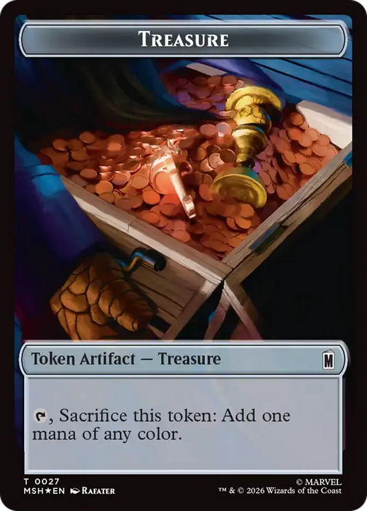 Bird // Treasure Double-Sided Token [Marvel Super Heroes Commander]