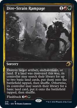 Dire-Strain Rampage [Innistrad: Double Feature] [Foil]