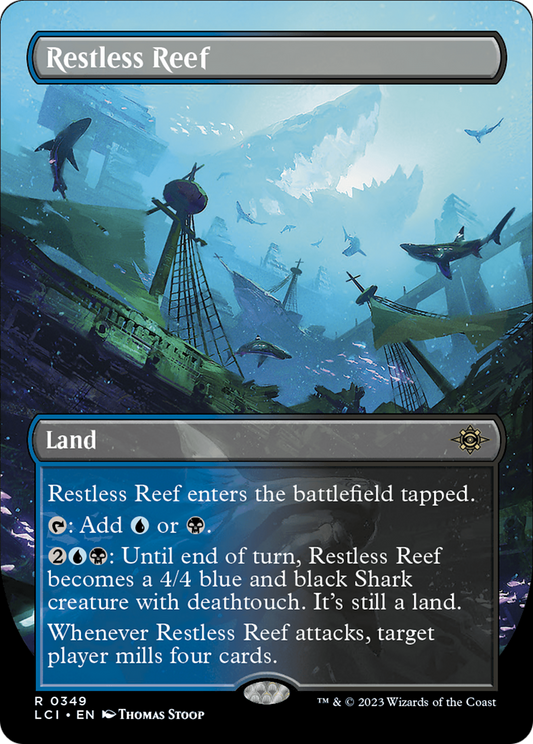 Restless Reef (Borderless) [The Lost Caverns of Ixalan] [Foil]
