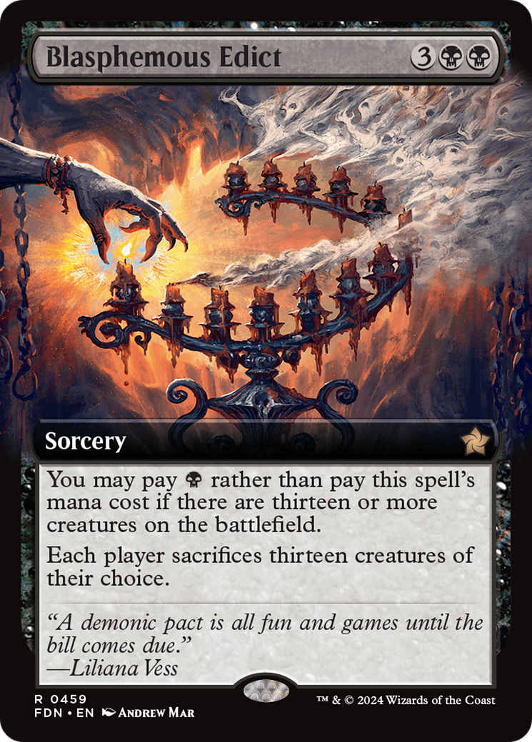 Blasphemous Edict (Extended Art) [Foundations] [Foil]
