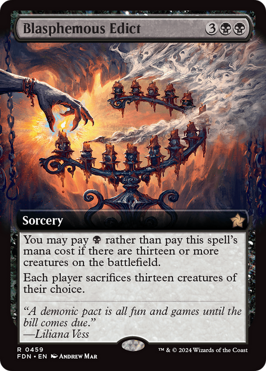 Blasphemous Edict (Extended Art) [Foundations] [Foil]