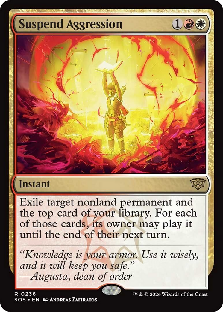 Suspend Aggression [Secrets of Strixhaven] [Foil]