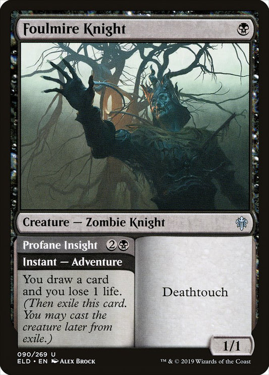 Foulmire Knight // Profane Insight [Throne of Eldraine] [Foil]