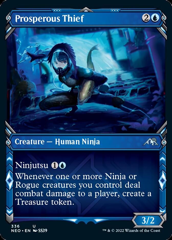 Prosperous Thief (Showcase Ninja) [Kamigawa: Neon Dynasty] [Foil]