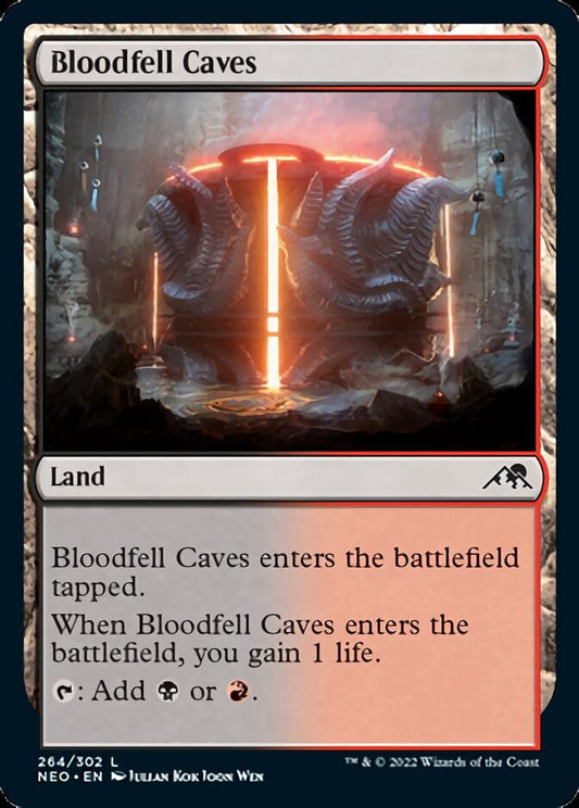 Bloodfell Caves [Kamigawa: Neon Dynasty] [Foil]