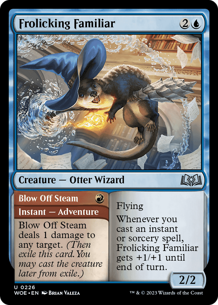 Frolicking Familiar // Blow Off Steam [Wilds of Eldraine] [Foil]