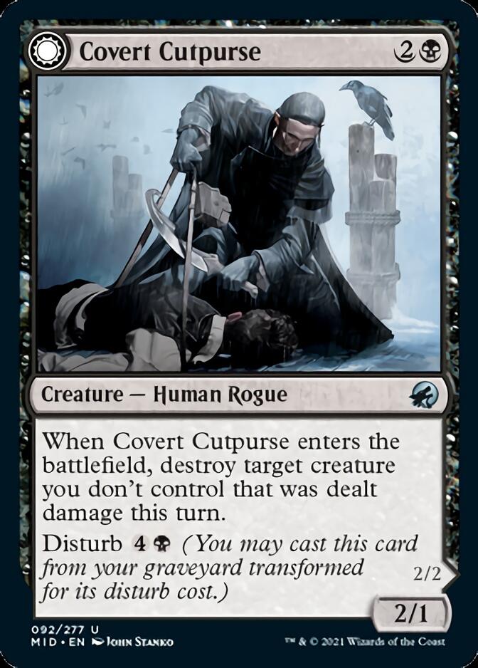 Covert Cutpurse // Covetous Geist [Innistrad: Midnight Hunt] [Foil]