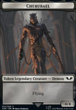 Astartes Warrior // Cherubael Double-Sided Token (Surge Foil) [Warhammer 40,000 Tokens]